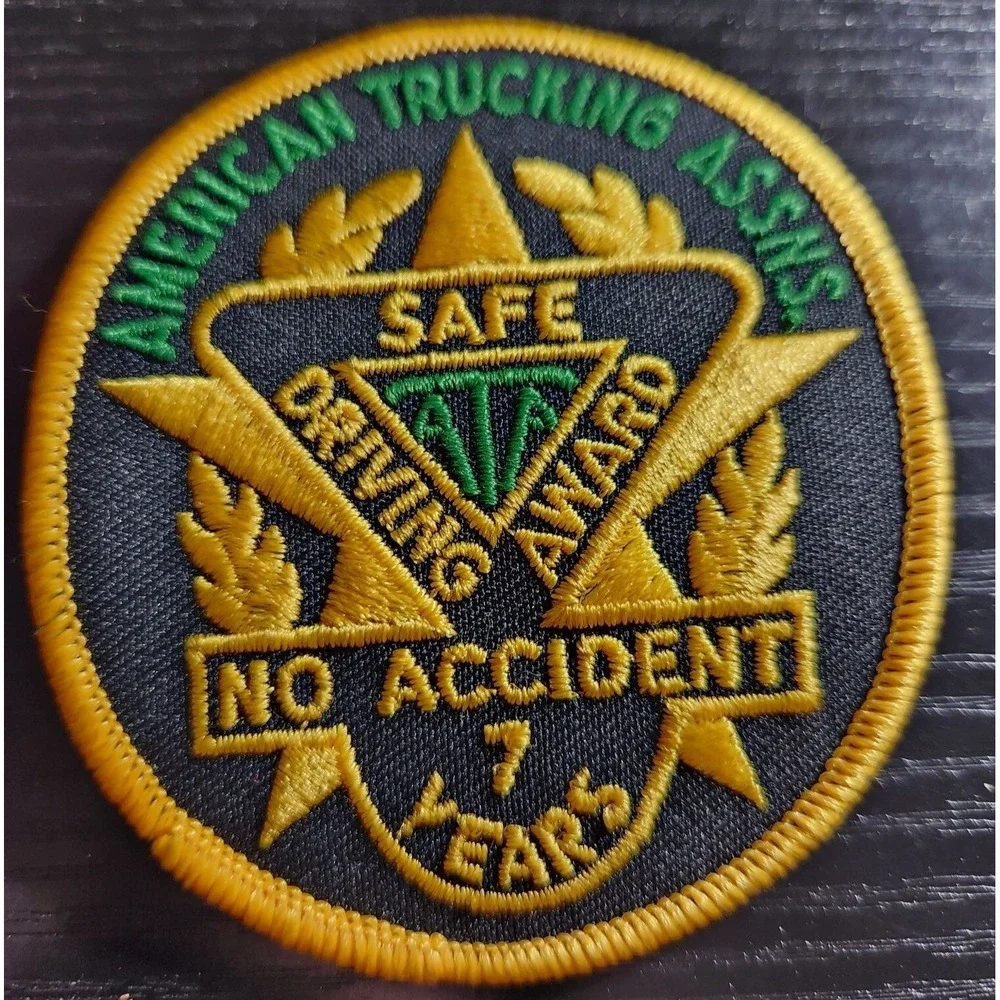 American Trucking Assns Safe Driving Award Patch No Accident 7 Years Embroidered